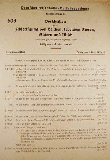 Gterabfertigungsvorschriften Deutsche Reichsbahn, Rundmachung 3