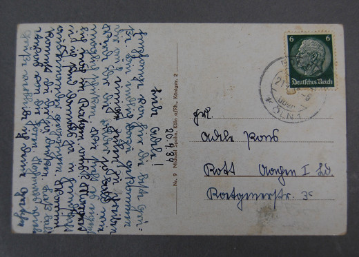 Kln am Rhein, Postkarte 1939, St. Martin und Dom